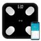 CP B2 Glass Bluetooth Smart Body Scale Progress Sync -sovelluksella Android/iOs:lle (0,1-180 kg), musta – kuva 1