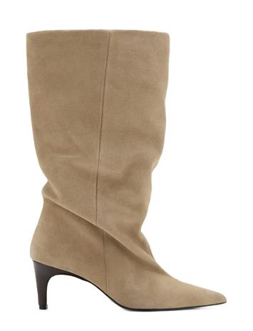 Mango Slouchy Suede Ankle Boot - Brown - 40
