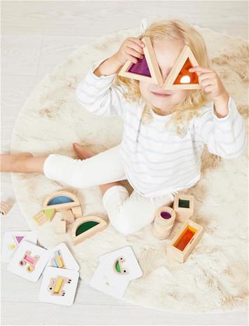 Janod Sensory - Translucent Blocks - Cream - ONE SIZE