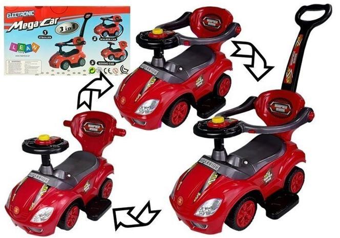 Työntöauto Meca Car 3in1, punainen