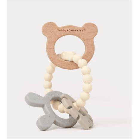 Teddykompaniet Silikoni & Puu Purulelu, Creme