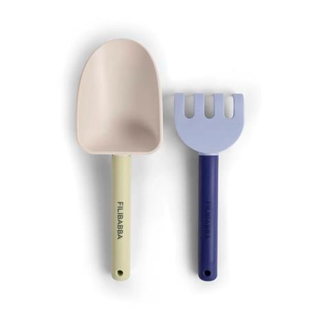 Filibabba Beach shovel and rake set - Blue Mix