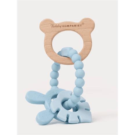 Teddykompaniet Silikoni & Puu Purulelu, Teal – kuva 3/6