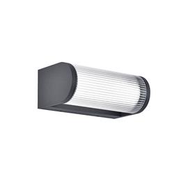 Monaco-LED-ulkoseinälamppu, tummanharmaa, leveys 25 cm, metallia