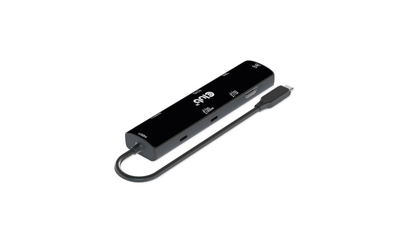 Club 3D USB4 Gen3x2 USB-C 6-in-1 -hubi, Musta