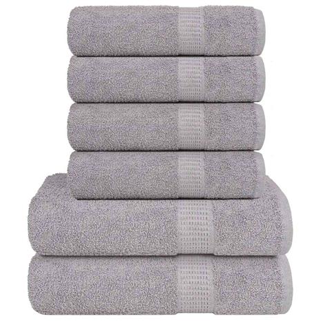 vidaXL 6-osainen pyyhesetti FROGN harmaa 360 gsm