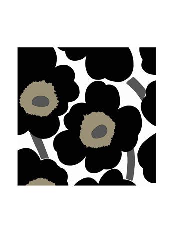 Marimekko Unikko servetti 33x33 cm 20 kpl Black-White