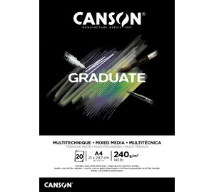 CANSON MIXED MEDIA BLACK A4 LEHTIä?