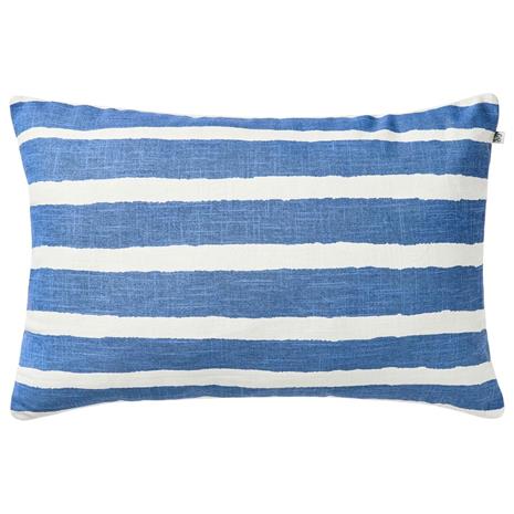 Chhatwal & Jonsson Block Stripe ulkotyyny 40x60 cm Riviera blue-off white