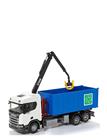 EMEK Scania Recycle Truck W Crane, White - Blue - ONE SIZE