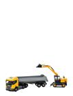 EMEK Tippbil Lyftkran Scania 1:25 - Yellow - ONE SIZE