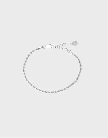 Muli Collection Rope Chain Bracelet Silver – kuva 2/2