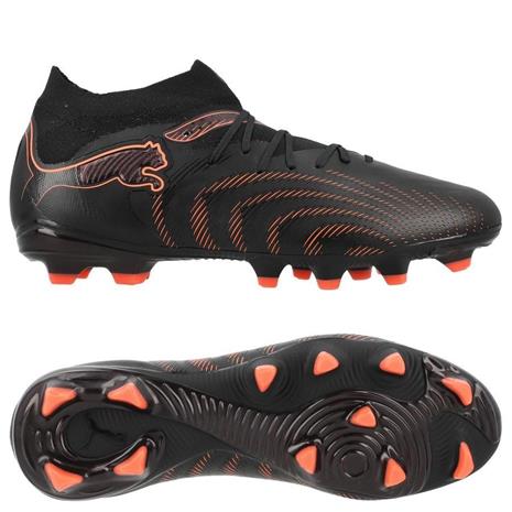 PUMA Future 9 Pro FG/AG Eclipse - Musta/Hehkuva punainen/Strong Gray