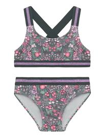 Color Kids Bikini W. Contrast Straps, Aop - Multi/patterned - 152
