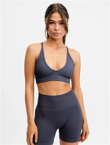 Seamless V Urheilurintaliivit Tummanharmaa