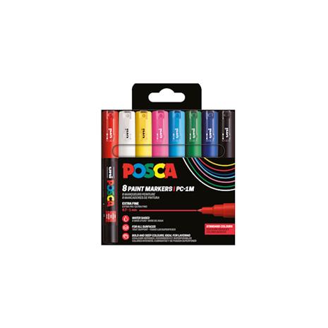 POSCA marker sæt PC-1M 8 ass. std. farver