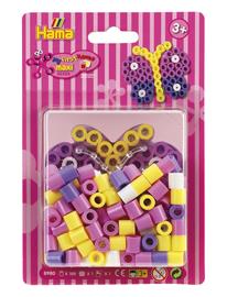 Hama Hama Maxi Small Blister Pack 100 Pcs. - Pink - ONE SIZE