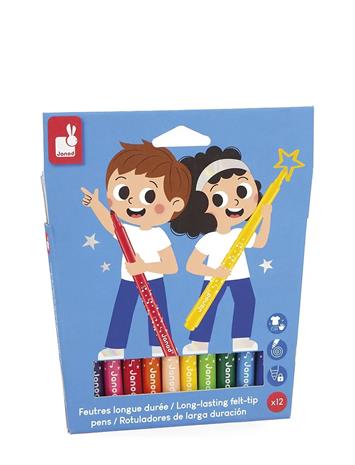 Janod Long-Lasting Felt-Tip Pens - Multi/patterned - ONE SIZE