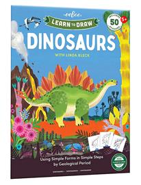Eeboo Learn To Draw - Dinosaurs - Green - ONE SIZE