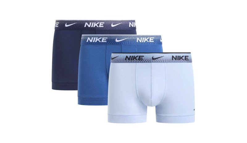 Nike Bokserit Essential Cotton Stretch 3-pack - Soft Blue/Navy