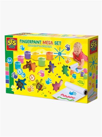 SES Creative - Fingerpaint Mega Set vesiliukoinen sormiväri Multi - (S00393)
