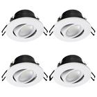 Designlight Cheapy Downlight AlasvaloLED 5 W IP65, 4 kpl, valkoinen