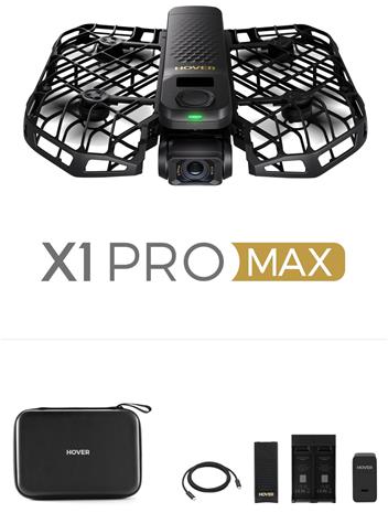 HOVERAir X1 Pro Max Basic Combo 4 rotors Quadcopter 48 MP 7680 x 4320 pixels 1920 mAh Black