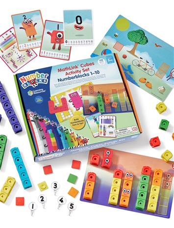Learning Resources - MathLink Cubes Numberblocks 1-10 Activity Set (LSP0949-SCA)