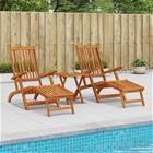 vidaXL Lapuunten ja taitettavan aurinkotuolin 2 pcs 55 x 146 x 91 cm