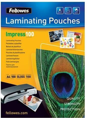 FELLOWES LAMINATING POUCH 100MIC A4 (5351111)