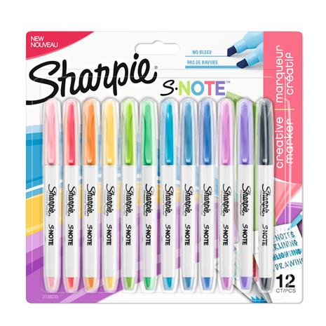 Sharpie - S-Note Chisel12-Blister (2138233)