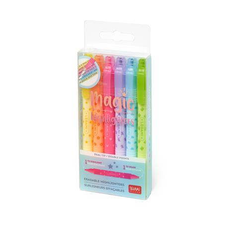 Magic Highlighters, 6 pyyhittävän korostuskynän sarja