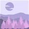FA PURPLE PINE TREES MINI NUMEROMAALAUS – kuva 1
