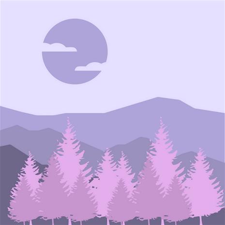 FA PURPLE PINE TREES MINI NUMEROMAALAUS – kuva 1/1