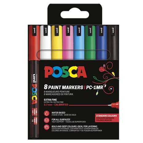 POSCA marker sæt PC-1MR 8 ass. std. farver
