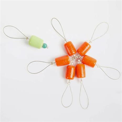 KnitPro Orange Lily 7 kpl silmukkamerkit