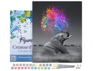 Figure'd Art Elephant Art colors numeromaalaus