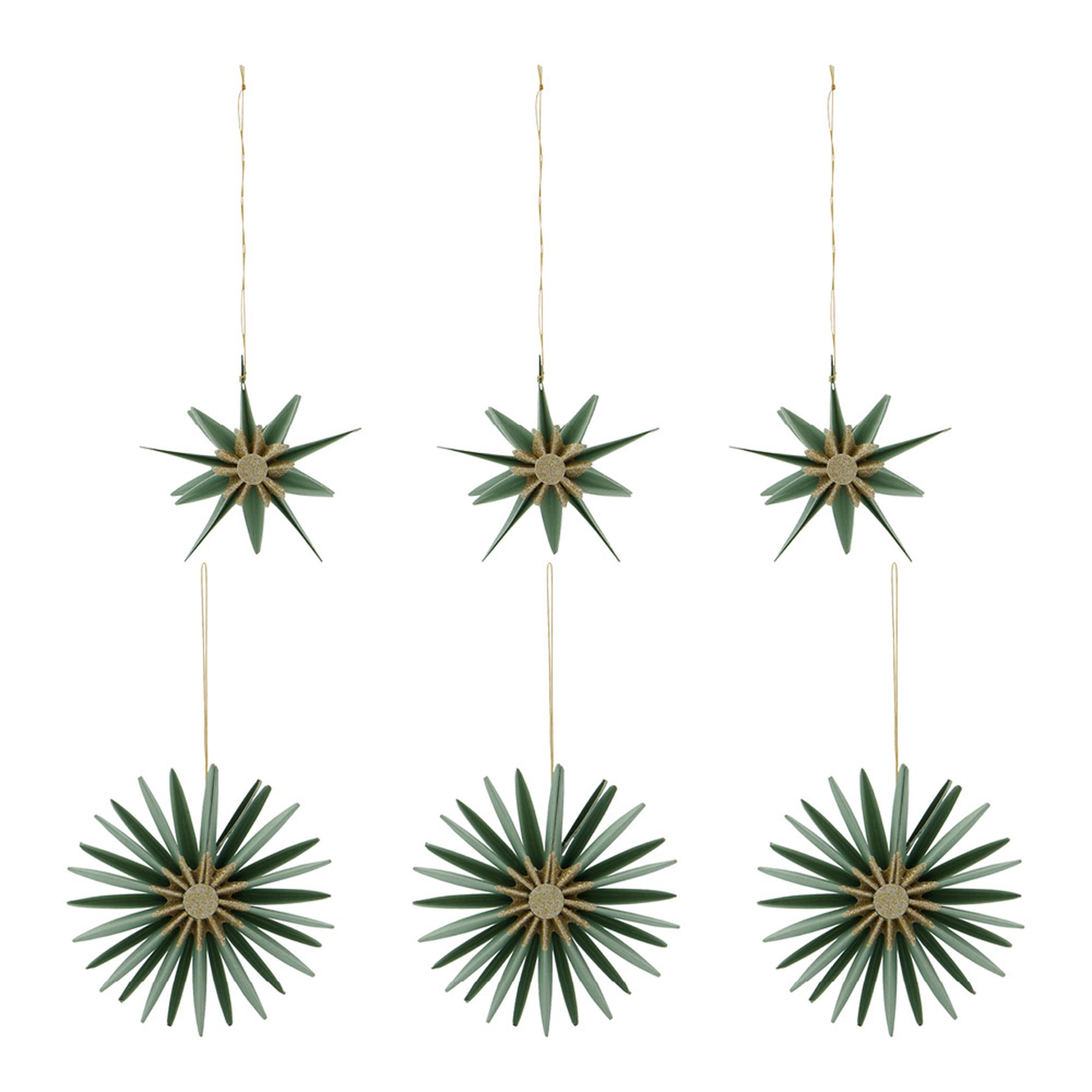 House Doctor - Stari Joulukoriste 6 kpl Green/Champagne