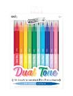Ooly Ooly Brush Markers 12 Pcs - Double Sided - Dual Tone - Multi/patterned - ONE SIZE