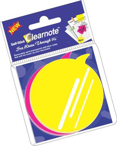 Clearnote läpinäkyvä iso puhekupla -viestilappu