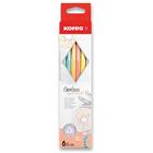 Kores - Grafitos Style - Pastel - 6-pack - School Pencils (792803)