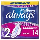 Hygieeniset paketit ALWAYS Platinum Super, S2, 14 kpl