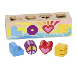 Goki Wooden Sorting Box Shape Sorter Love