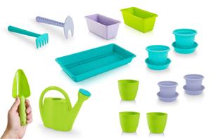 Gardenico Kids suuri puutarhasetti, puutarhatyökalut lapsille
