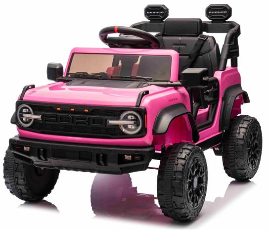 Ford Bronco Raptor sähköauto lapsille 12V, vaaleanpunainen – kuva 1/1