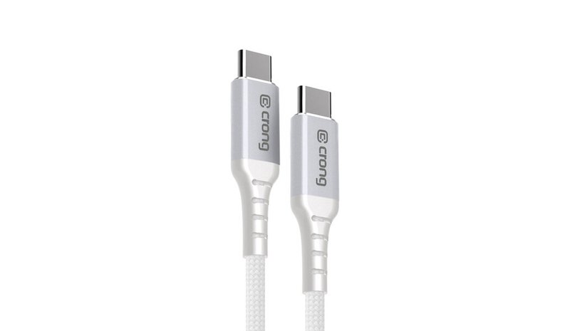 CRONG Armor Link - 60W PD 3A USB-C to USB-C Cable 25cm (White)