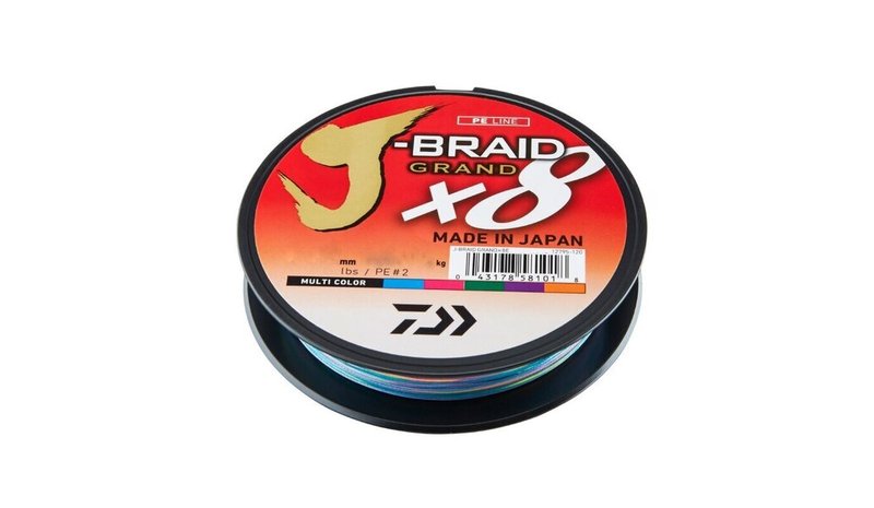 Punottu tamiili Daiwa J-Braid Grand Multicolor, 150 m