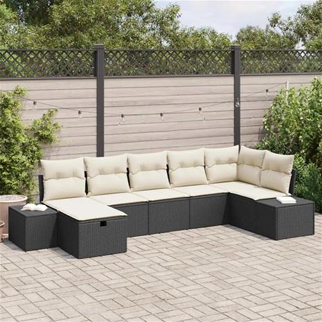 vidaXL Sohvasetti tyynyllä 8 pcs polyrottinki