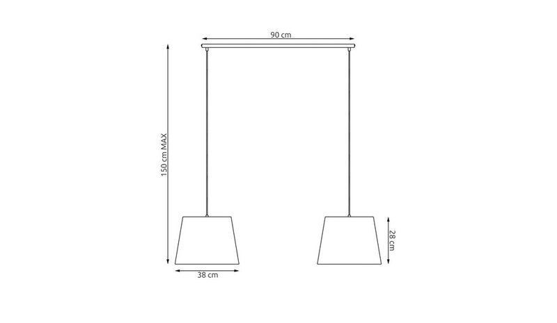 Emibig Epoca 2 riippuvalaisin, E27, 2x15w, langaton – kuva 1/2