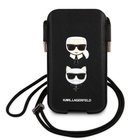 Karl Lagerfeld Choupette Head Saffiano PU Pouch L Black